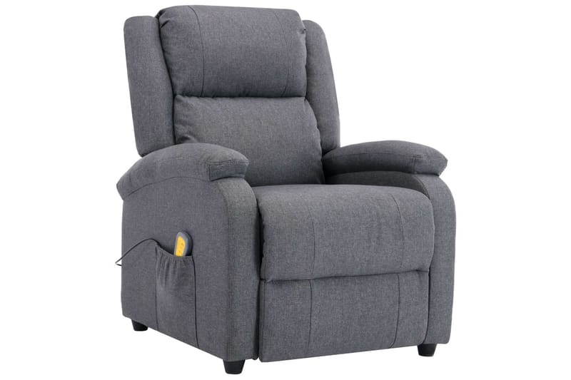 Massasjestol mørkegrå stoff - Grå - Møbler - Stoler & lenestoler - Lenestoler - Massesjestol & massasjelenestol