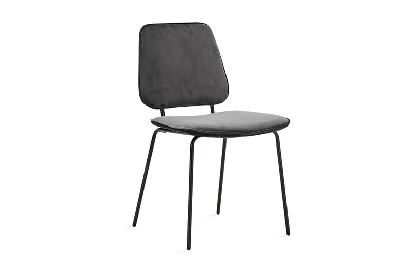 Idril Spisestoler Fløyel - Grå - Møbler - Stoler & lenestoler - Klappstol & stablingsbare stoler