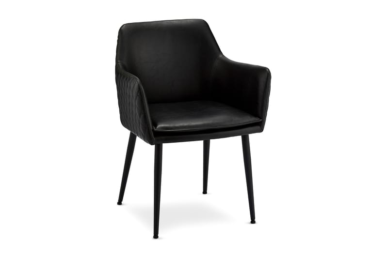 Shiva Kjøkkenstol Kunstlær - Svart - Møbler - Stoler & lenestoler - Karmstoler