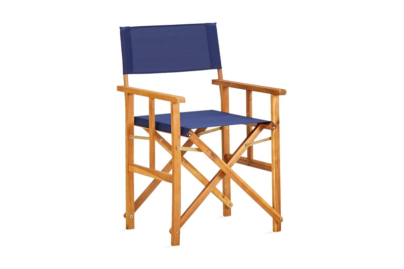 Regissørstoler 2 stk heltre akasie blå - Blå - Møbler - Stoler & lenestoler
