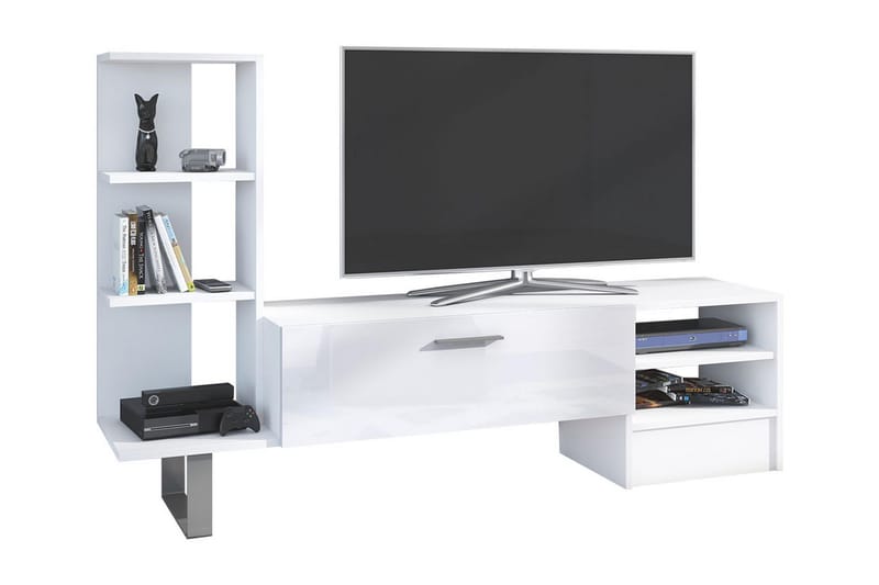 Tv-benk 151,6 cm - Hvit - Møbler - Medie- & TV-møbler - TV-benk & mediabenk