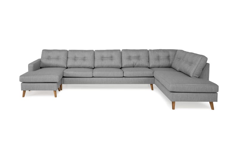 Monroe U-sofa Large med Divan Venstre - Grå - Møbler - Sofaer - U-sofa