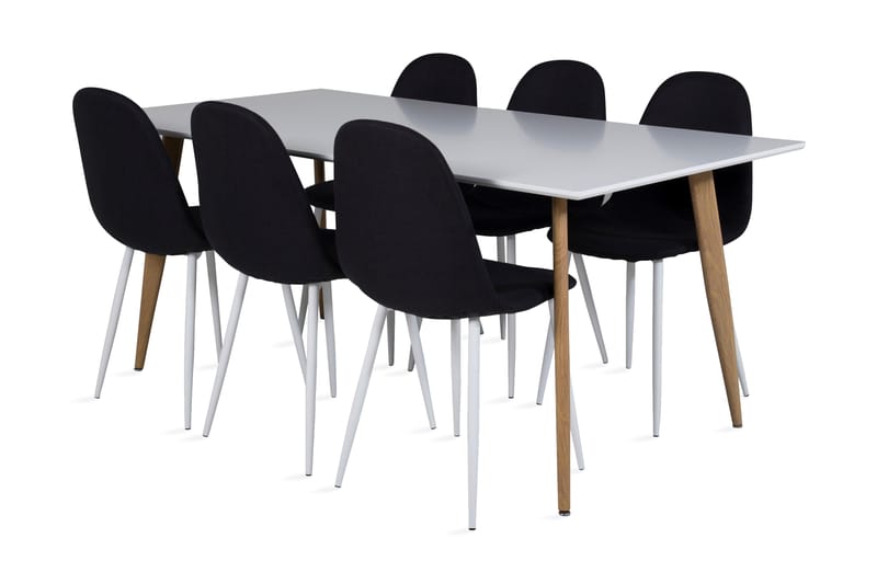 Pontus Spisebord 180 cm Med 6 Ypas Spisestoler - Møbler - Spisegrupper - Rektangulær spisegruppe