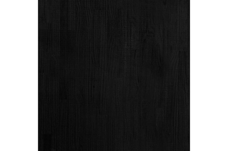 Bokhylle 3 nivåer svart 80x30x105 cm heltre furu - Svart - Oppbevaring - Hyller - Bokhylle