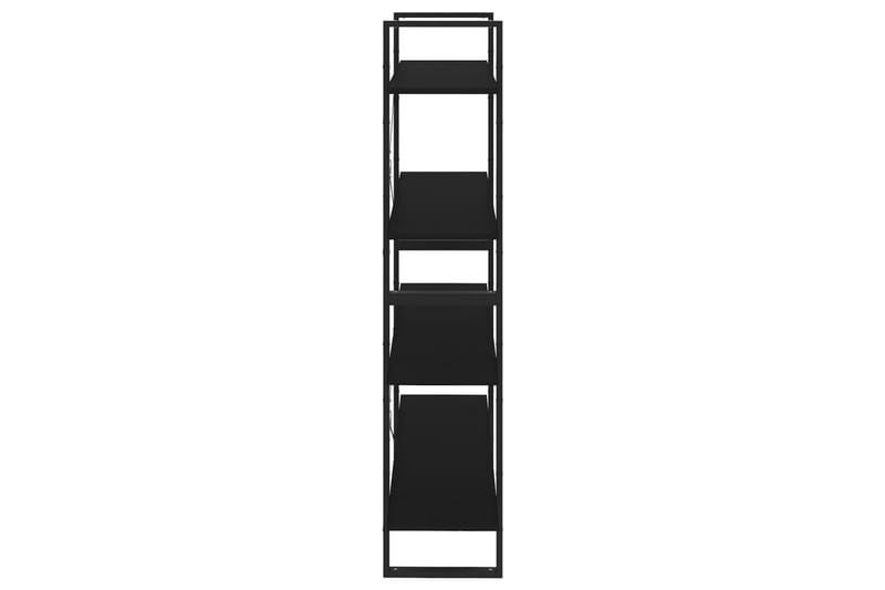 Bokhylle 4 nivåer svart 100x30x140 cm sponplate - Svart - Oppbevaring - Hyller - Bokhylle