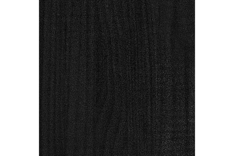 Bokhylle 4 nivåer svart 60x30x140 cm heltre furu - Svart - Oppbevaring - Hyller - Bokhylle