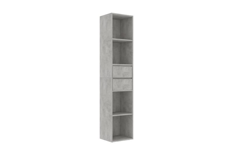 Bokhylle betonggrå 36x30x171 cm sponplate - Oppbevaring - Hyller - Bokhylle