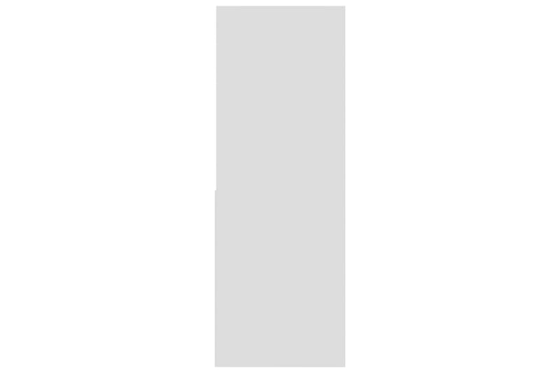 Bokhylle høyglans hvit 67x24x161 cm sponplate - Hvit - Oppbevaring - Hyller - Bokhylle