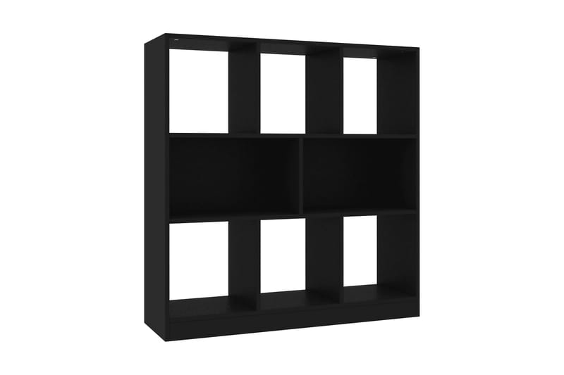 Bokhylle svart 97,5x29,5x100 cm sponplate - Svart - Oppbevaring - Hyller - Bokhylle