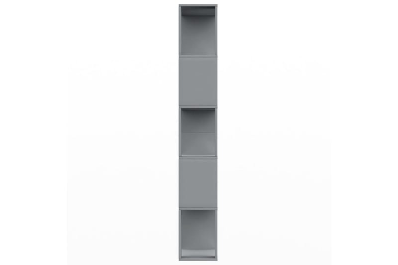 Bokhylle/Romdeler grå 80x24x159 cm sponplate - Grå - Oppbevaring - Hyller - Bokhylle