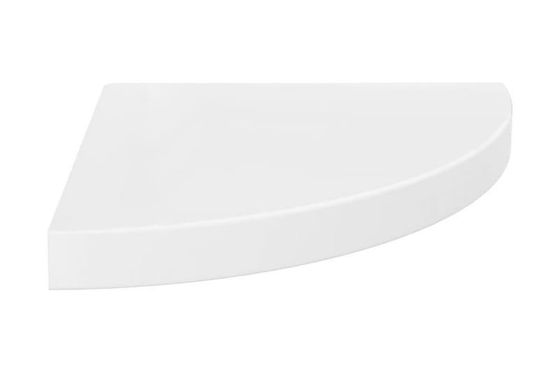 Flytende vegghylle høyglans hvit 35x35x3,8 cm MDF - Hvit - Oppbevaring - Hyller - Hjørnehylle
