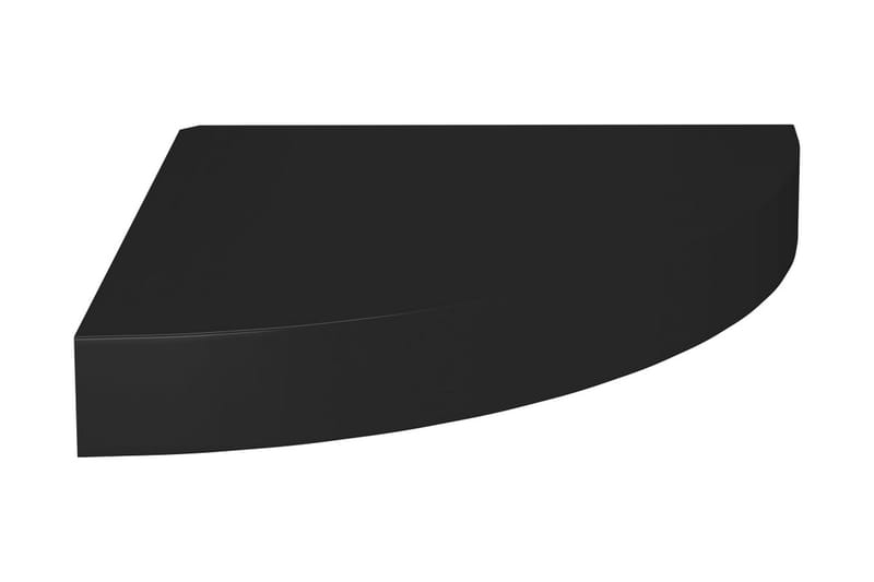 Flytende vegghylle svart 25x25x3,8 cm MDF - Svart - Oppbevaring - Hyller - Hjørnehylle