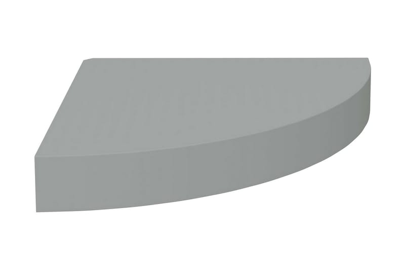 Flytende vegghyller 2 stk grå 25x25x3,8 cm MDF - Grå - Oppbevaring - Hyller - Hjørnehylle