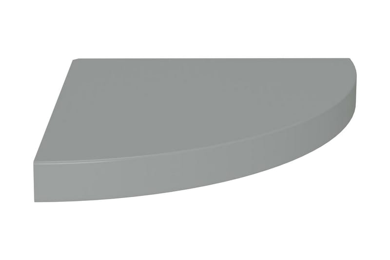 Flytende vegghyller 2 stk grå 35x35x3,8 cm MDF - Grå - Oppbevaring - Hyller - Hjørnehylle