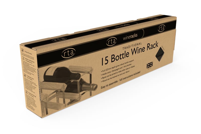 15 Flasker 5x2 Svart Ask/Galvanisert stål - RTA Wineracks - Oppbevaring - Hyller - Oppbevaringshylle - Vinstativ & vinhylle