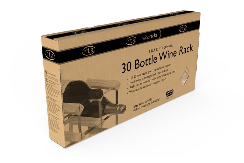 30 Flasker 5x5 Natur/Galvanisert stål - RTA Wineracks - Oppbevaring - Hyller - Oppbevaringshylle - Vinstativ & vinhylle