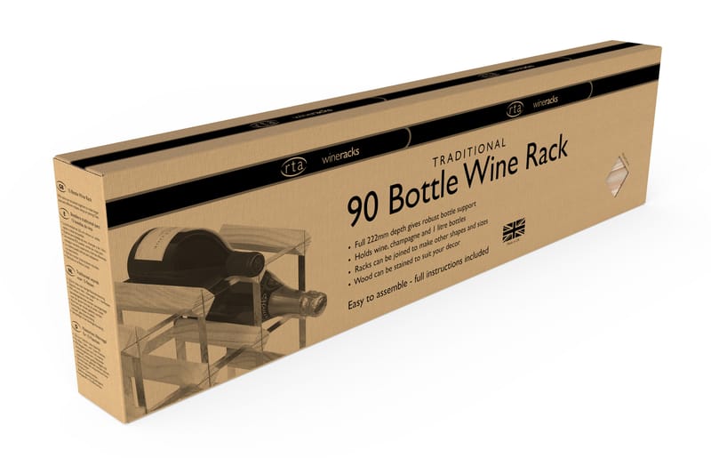 90 Flasker 10x8 Natur/Galvanisert stål - RTA Wineracks - Oppbevaring - Hyller - Oppbevaringshylle - Vinstativ & vinhylle