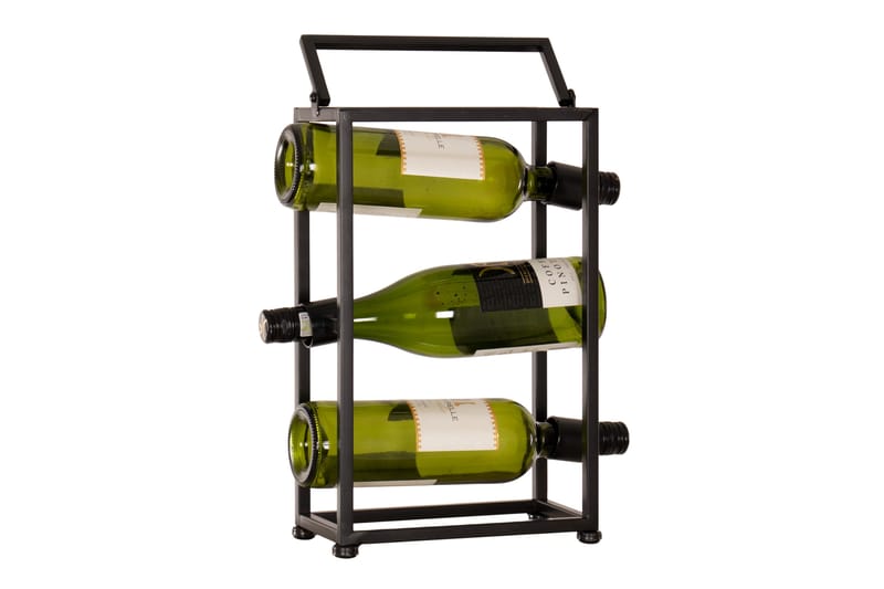 Vinstativ 3 flasker Svart - AG Home & Light - Oppbevaring - Hyller - Oppbevaringshylle - Vinstativ & vinhylle