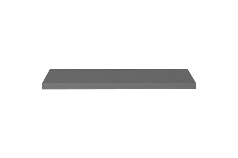 Flytende vegghyller 2 stk høyglans grå 90x23,5x3,8 cm MDF - Oppbevaring - Hyller - Vegghylle