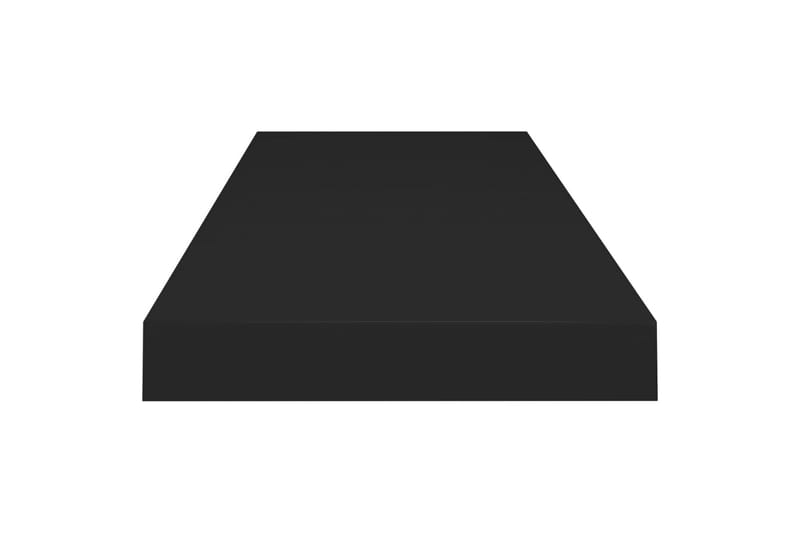 Flytende vegghyller 2 stk svart 80x23,5x3,8 cm MDF - Oppbevaring - Hyller - Vegghylle