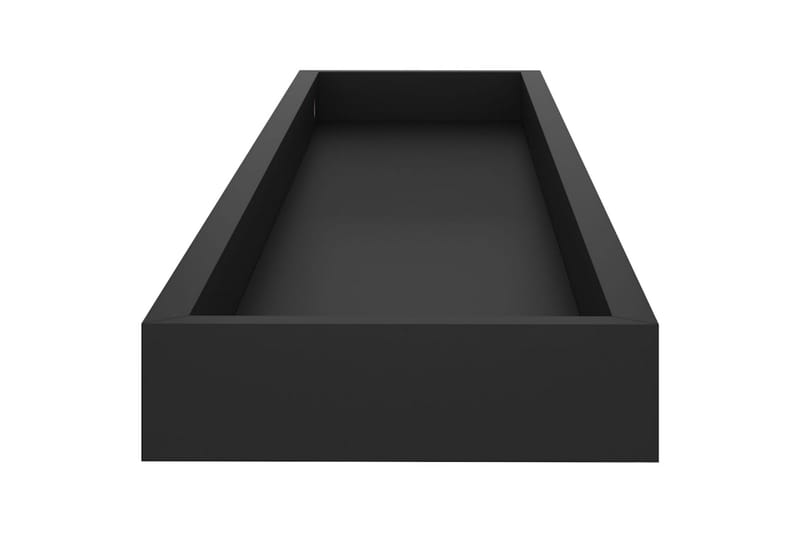 Loggia-vegghyller 4 stk svart 80x15x4 cm MDF - Svart - Oppbevaring - Hyller - Vegghylle