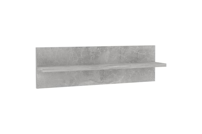 Vegghyller 2 stk betonggrå 60x11,5x18 cm sponplate - Grå - Oppbevaring - Hyller - Vegghylle