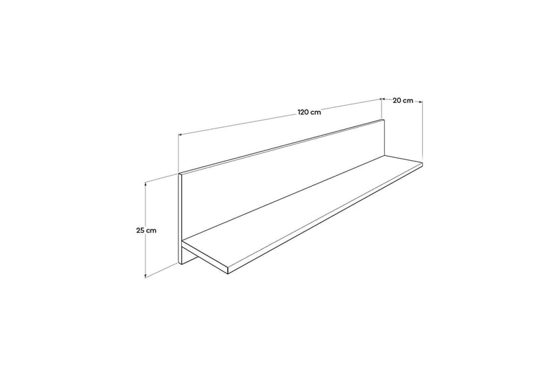 Wall Shelf Hvit høyglans - Oppbevaring - Hyller - Vegghylle