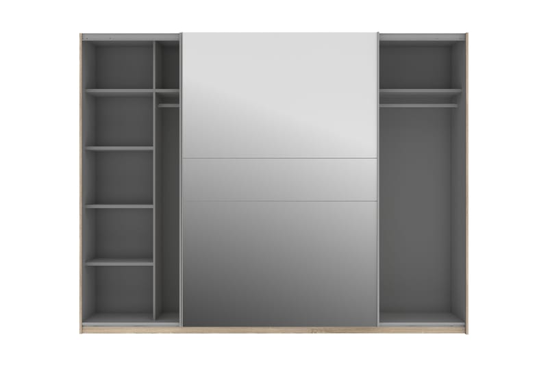 Amyracle Garderobe 62x270 cm 3 Hylleplan - Natur/Hvit - Oppbevaring - Klesoppbevaring - Garderober & garderobesystem