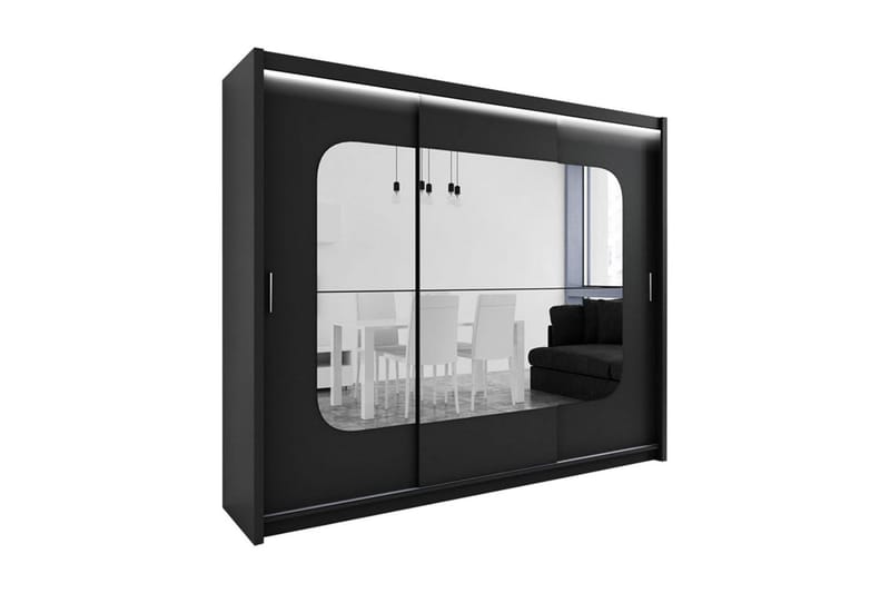 Bilzen Garderobe 250 cm - Svart - Oppbevaring - Klesoppbevaring - Garderober & garderobesystem
