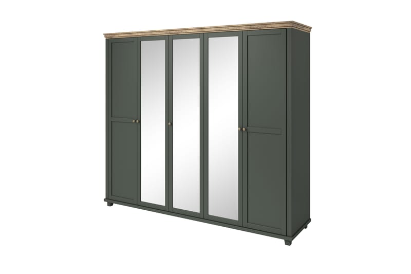 Doade Garderobe 62x154 cm - Grønn|Natur - Oppbevaring - Klesoppbevaring - Garderober & garderobesystem