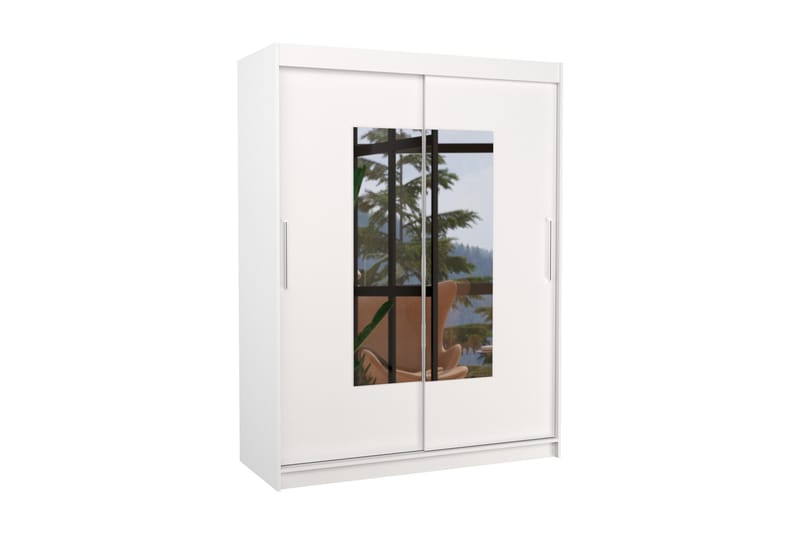 Dorrigo Garderobe med Speil 150x200 cm - Hvit - Oppbevaring - Klesoppbevaring - Garderober & garderobesystem