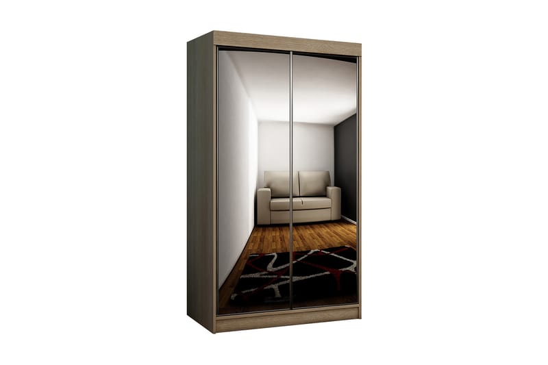 Dunkra Garderob med Speil LED-belysning RGB 100 cm - Sonomaeik - Oppbevaring - Klesoppbevaring - Garderober & garderobesystem