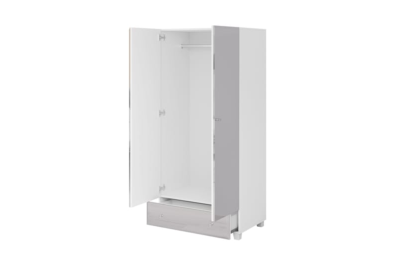 Eshton garderobeskap 55x86 cm - Hvit - Oppbevaring - Klesoppbevaring - Garderober & garderobesystem