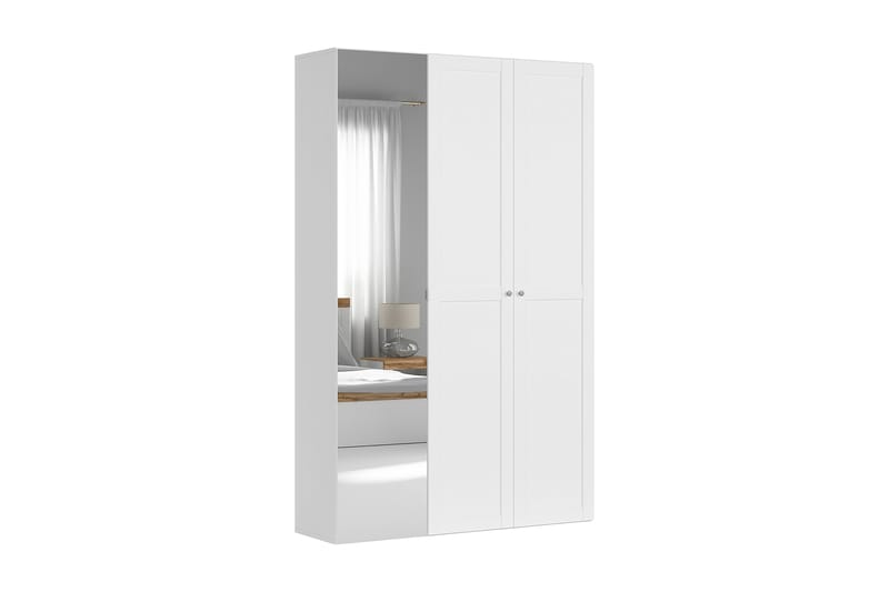 Frostavallen Garderobeskap 150x45 cm med speil - Hvit - Oppbevaring - Klesoppbevaring - Garderober & garderobesystem