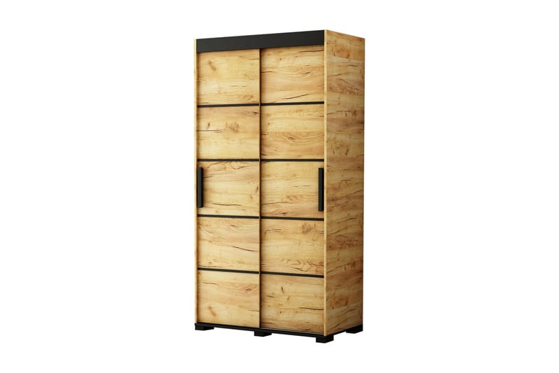 Garderobe 100 cm - Natur|Svart - Oppbevaring - Klesoppbevaring - Garderober & garderobesystem