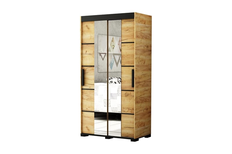 Garderobe 195 cm - Natur|Svart - Oppbevaring - Klesoppbevaring - Garderober & garderobesystem