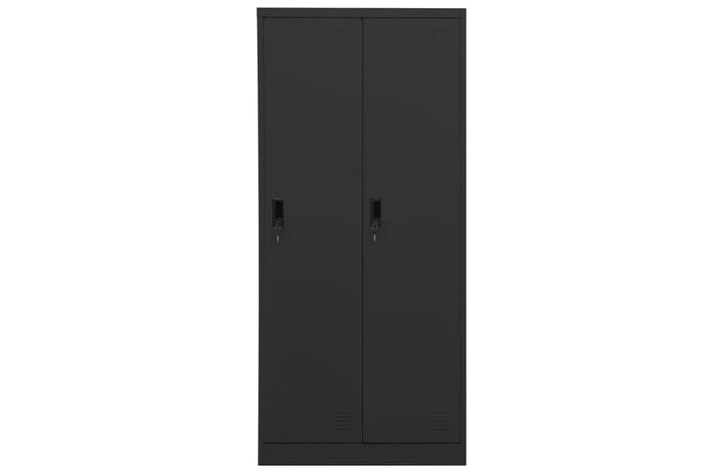 Garderobe antrasitt 80x50x180 cm stål - Antrasittgrå - Oppbevaring - Klesoppbevaring - Garderober & garderobesystem