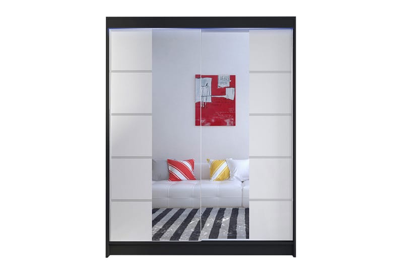 Garderobe + LED - Svart - Oppbevaring - Klesoppbevaring - Garderober & garderobesystem