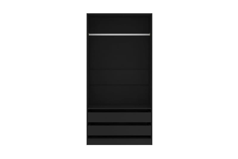 Garderobe svart 100x50x200 cm sponplate - Svart - Oppbevaring - Klesoppbevaring - Garderober & garderobesystem