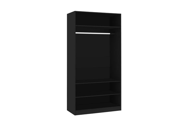 Garderobe svart 100x50x200 cm sponplate - Svart - Oppbevaring - Klesoppbevaring - Stumtjener