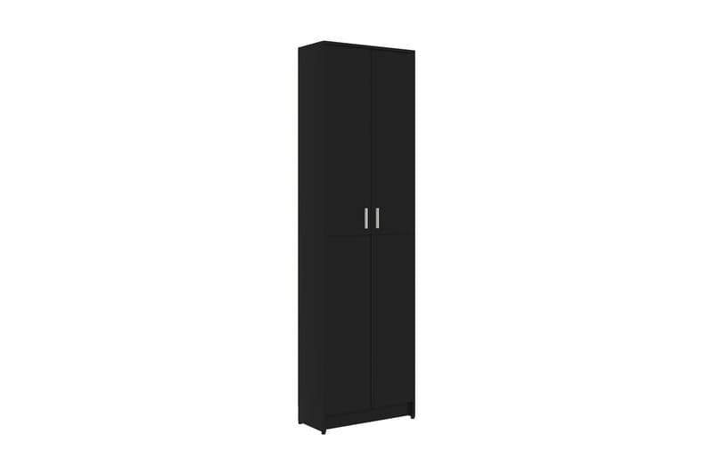 Garderobeskap svart 55x25x189 cm sponplate - Oppbevaring - Klesoppbevaring - Garderober & garderobesystem