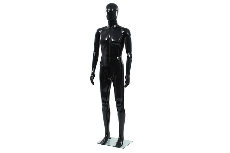 Full-body mannlig utstillingsdukke m. glass base 185cm - Oppbevaring - Klesoppbevaring - Stumtjener