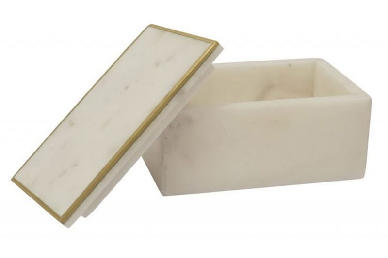 Ciara Smykkeskrin - Hvit/Marmor/Messing - Oppbevaring - Oppbevaring til småting - Oppbevaring smykker - Smykkestativ & smykkeskrin