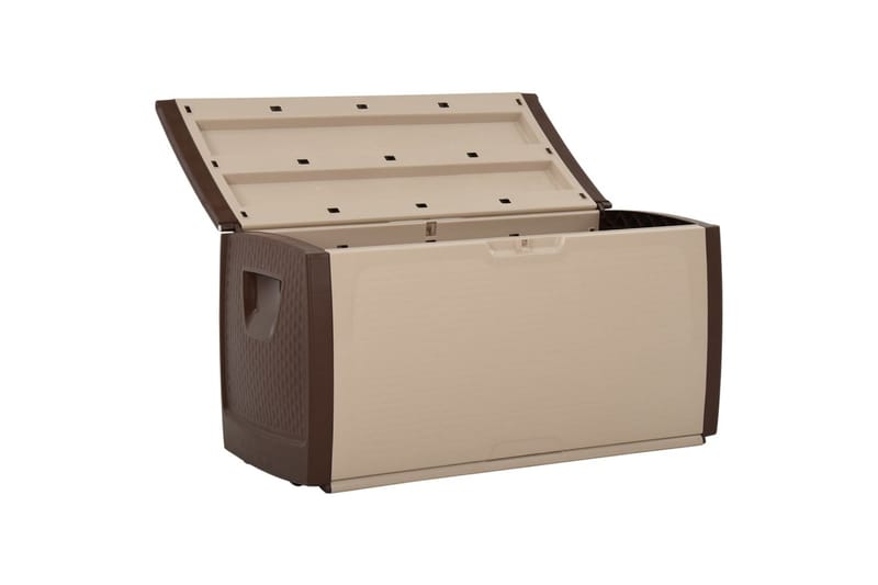 Oppbevaringsboks beige og brun 122x56x63 cm - Brun - Oppbevaring - Oppbevaring til småting - Oppbevaringsbokser