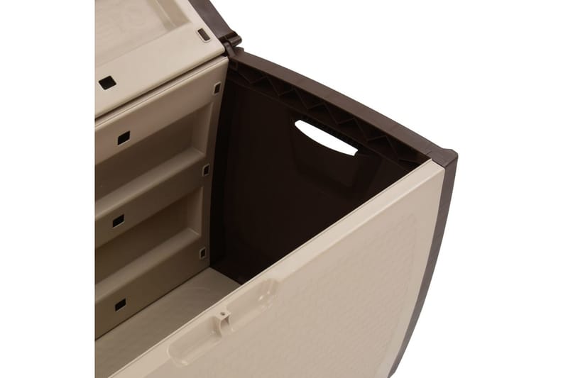 Oppbevaringsboks beige og brun 122x56x63 cm - Brun - Oppbevaring - Oppbevaring til småting - Oppbevaringsbokser