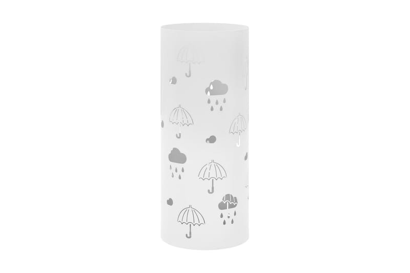 Paraplystativ paraplyer stål hvit - Oppbevaring - Oppbevaring til småting - Oppbevaringsstativ - Paraplystativ