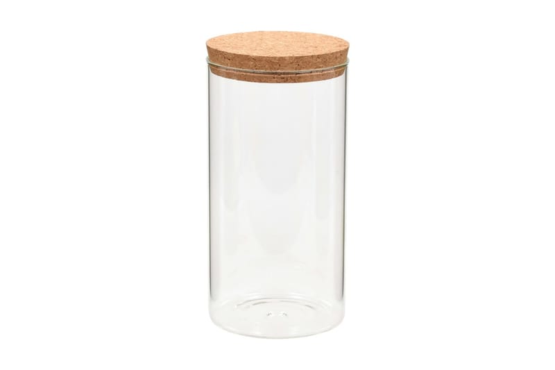 Glasskrukker med kork 6 stk 1100 ml - Oppbevaring - Oppbevaring til småting
