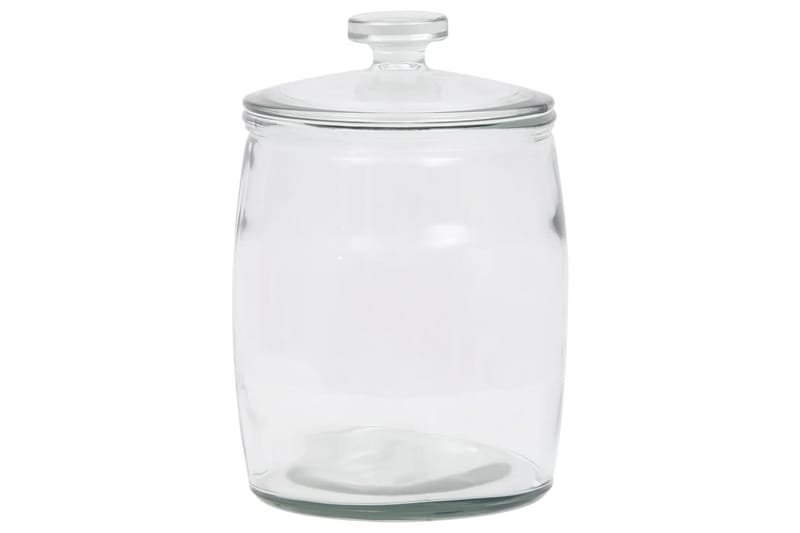 Glasskrukker med lokk 2 stk 2000 ml - Gjennomsiktig - Husholdning - Matlaging & Baking - Kjøkkenutstyr - Bokser & syltetøyglass