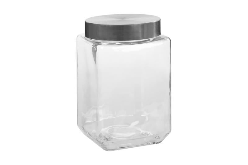 Oppbevaringskrukker med sølvt lokk 6 stk 1200 ml - Husholdning - Matlaging & Baking - Kjøkkenutstyr - Bokser & syltetøyglass