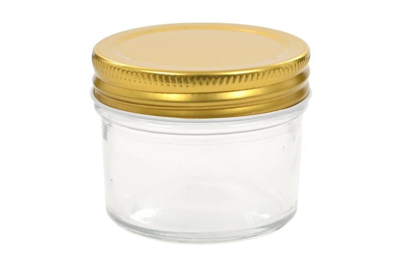 Syltetøyglass med gult lokk 96 stk 110 ml - Husholdning - Matlaging & Baking - Kjøkkenutstyr - Bokser & syltetøyglass